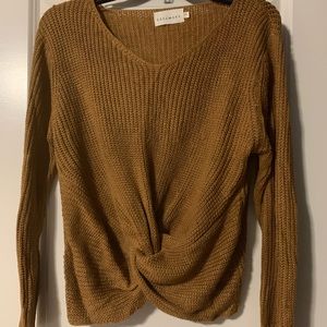 Twist front sweater